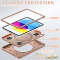 thumbnail image 3 of Dteck Case for iPad 11-inch (A16) 2025 /iPad 10th Generation 10.9 inch 2022,Heavy Duty Silicone + PC Case Shockproof Handle Grip Kickstand Cover with Shouldler Strap for iPad 10th/11th Gen,Latte, 3 of 9