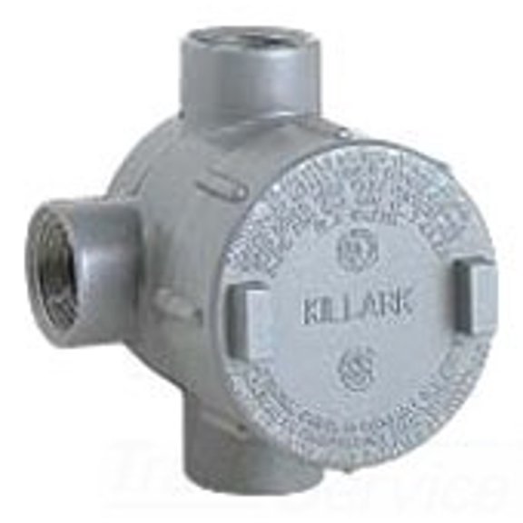 Killark GEMT-2, Exp Proof Conduit Outlet Body, 3/4In Alum Body T Type 2, 1 PC