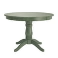 thumbnail image 5 of Lexington 5-Piece Wood Dining Round Table and 4 Ladder Back Chairs, Dark Sea Green, 5 of 7