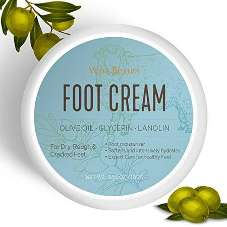 Foot Cream, Foot Moisturizer- Foot Repair Cream with olive oil Moisturizes and Rehydrates Feet - For Thick, Cracked, Rough, Dead & Dry