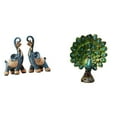 thumbnail image 1 of Figura de elefante,Figuras de elefantes,estatuas,adornos de animales,Escultura coleccionable para dormitorio,decoración del hogar,regalo.,Figura de escritorio,Estante de estatua de pavo real, 1 of 8