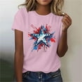 thumbnail image 4 of SELONE 4th of July Womens Shirts Trendy Star Tops Crewneck Short Sleeve Clothes Independence Patriotic Graphic Wear, 4 of 6