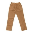 thumbnail image 5 of DHFJKG Linen Lightweight Beach Pants For Women Straight Leg Relaxed Fit Elastic Drawstring Trousers With Pockets Yoga Wear Cozy Trousers, 5 of 5