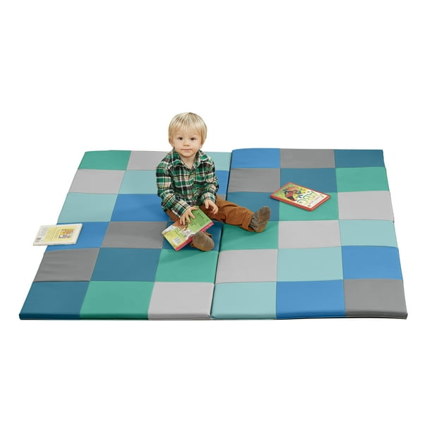 ECR4Kids SoftZone Patchwork Tapis d'Activité pour Tout-Petits, Coussin de Mousse de Temps Ventre Coloré - Contemporain