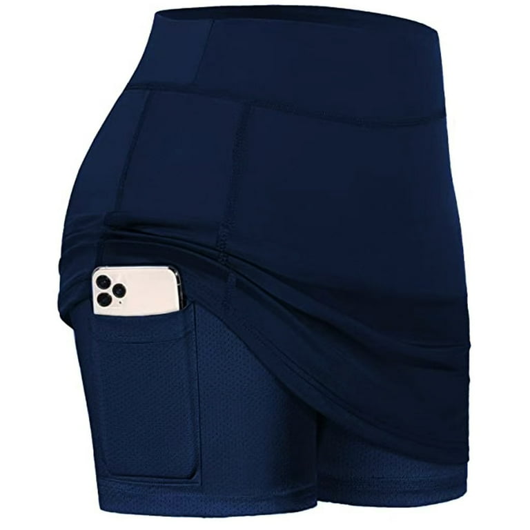 Haute Edition Women s Active Skirt Skort with Inner Phone Pocket Shorts