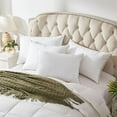 thumbnail image 4 of "Goose Feather Down Pillows Queen Size Set of 2, Soft Fluffy Luxury Hotel Collection Pillow, 100% Cotton Cover, Medium Firm Bed Pillow for Back, Stomach or Side S per. ", 4 of 6