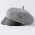 thumbnail image 6 of CoCopeaunts Newsboy Hats for Women Fashion Winter Hat Leather Brim Beret Hat Vintage Casual Newsboy Cap Retro Berets, 6 of 7