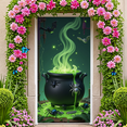 thumbnail image 6 of Green Smoke Halloween Cauldron Banner Spooky Spider Potion for Halloween Party Haunted House Decoration, 6 of 9