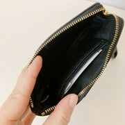 Coach Women's Small Corner Zip Wristlet in Signature Canvas (Brown / Black)