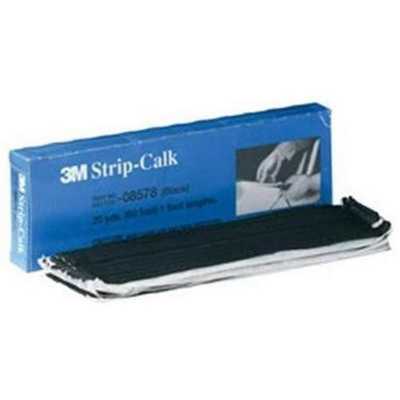 3M 08578 1 Foot Strip Calk, Black, 60 per Box
