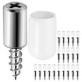 thumbnail image 1 of 20 tornillos autorroscantes con casquillo de goma, tornillos de cabeza plana para tabiques, para montaje de muebles laminados, armarios y roperos., 1 of 8