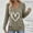 Sweatshirts-Khaki, variant on Sweatshirt for Women Heart Printed V Neck Long Sleeve Casual Tops Loose Trendy Side Button Soft Sweaters Comfortable Valentines Outfits
