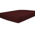 thumbnail image 1 of The Great American Store 600 Thread Count 100% Cotton Solid 1PC Fitted Sheet (Cal King, Burgundy)- Extra Deep Pocket - Fade and Wrinkle Resistant - Hypoallergenic, 1 of 4