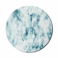 thumbnail image 1 of Nature Mouse Pad for Computers, Fluffy Cloud Skyline Like Marble Motif Grunge and Retro Features Art Image Print, Round Non-Slip Thick Rubber Modern Gaming Mousepad, 8" Round, Turquoise, by Ambesonne, 1 of 2