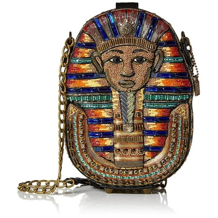 Mary Frances TUT Beaded Egyptian Pharaoh Novelty Handbag, multi