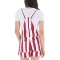 thumbnail image 4 of No Boundaries Game Day Raw Hem Shortalls, 3" Inseam, Women's Sizes XXS-XXL, 4 of 5