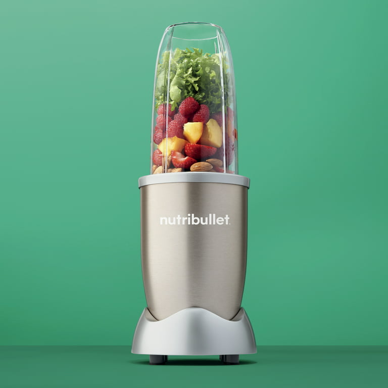 NutriBullet Pro - 13-Piece High-Speed Blender/Mixer System with Hardcover  Recipe Book Included (900 Watts) Champagne, Standard