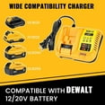 thumbnail image 5 of Vanon DCB205 6.0Ah 8.0Ah 12.0Ah 20V Lithium Ion Battery Compatible DCB200 DCB206-2 Replace for Dewei Battery pin US Warehouse, 5 of 10