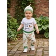 thumbnail image 5 of BemeyourBBs Newborn Baby Boy Duck Hunting Outfit Infant Baby Boys Spring Summer Fall Clothes 0 3 6 12 18 Months Cute Mallard Letter Print Short Sleeve Romper Long Pants and Hat 3 Piece Set, 5 of 9
