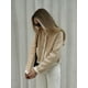 thumbnail image 5 of Chaqueta corta de punto para mujer, abrigo elegante de bolsillo y manga larga con cuello redondo, ropa de calle de retales, otoño, 2024, 5 of 5