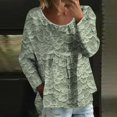 thumbnail image 2 of WZXFASHION T-shirt à Manches Longues Imprimé pour Femmes, Grande Taille, Liquidation, 2 of 5