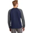 thumbnail image 2 of Sport-Tek Sport Wick Raglan Colorblock Fleece Crewneck-2XL (Navy/ Dark Smoke Grey), 2 of 6