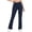 Navy high waisted flare pants with pockets a1, variant on Cagogo High Waisted Flare Trousers for Women with Pockets Solid Casual Regular Fit Long Pants Sporty Workout Yoga Beach Office Lounge Bottoms, Gray 2XL