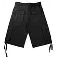 thumbnail image 2 of North 15 Men's Belted Clasic Cargo Pockets Twill Shorts-4550-Blk-32, 2 of 2