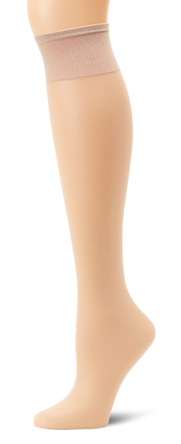 Hanes Silk Reflections Plus Knee Highs Enhanced Toe 2Pack