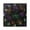 Black, variant on Square Wall Clock Silent Non-Ticking Battery Operated Retro 7.78" Clock for Bedroom Living Room Decor Neon Spider Webs