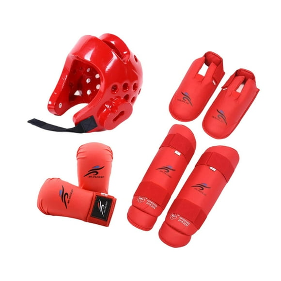 ZLight Taekwondo Sparring Gear Set with Shin Footgear Guards for Taekwondo Sparring