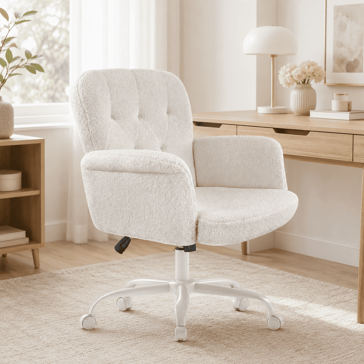 yerairr white teddy fleece office product