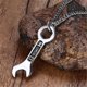 thumbnail image 3 of Herramienta de llave inglesa de acero inoxidable para hombres, joyería colgante de motorista punk, 24 quot; cadena, 11 Feliz Sencillez, 3 of 5