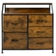 thumbnail image 3 of Comoda Mueble 5 Cajoneras Metal Organizador Madera Marron, 3 of 5