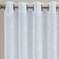 thumbnail image 5 of Warm Home Designs Pair of Short Length 54" x 63" Sheer White Curtains with White Leaf Embroidery. M White 63, 5 of 6