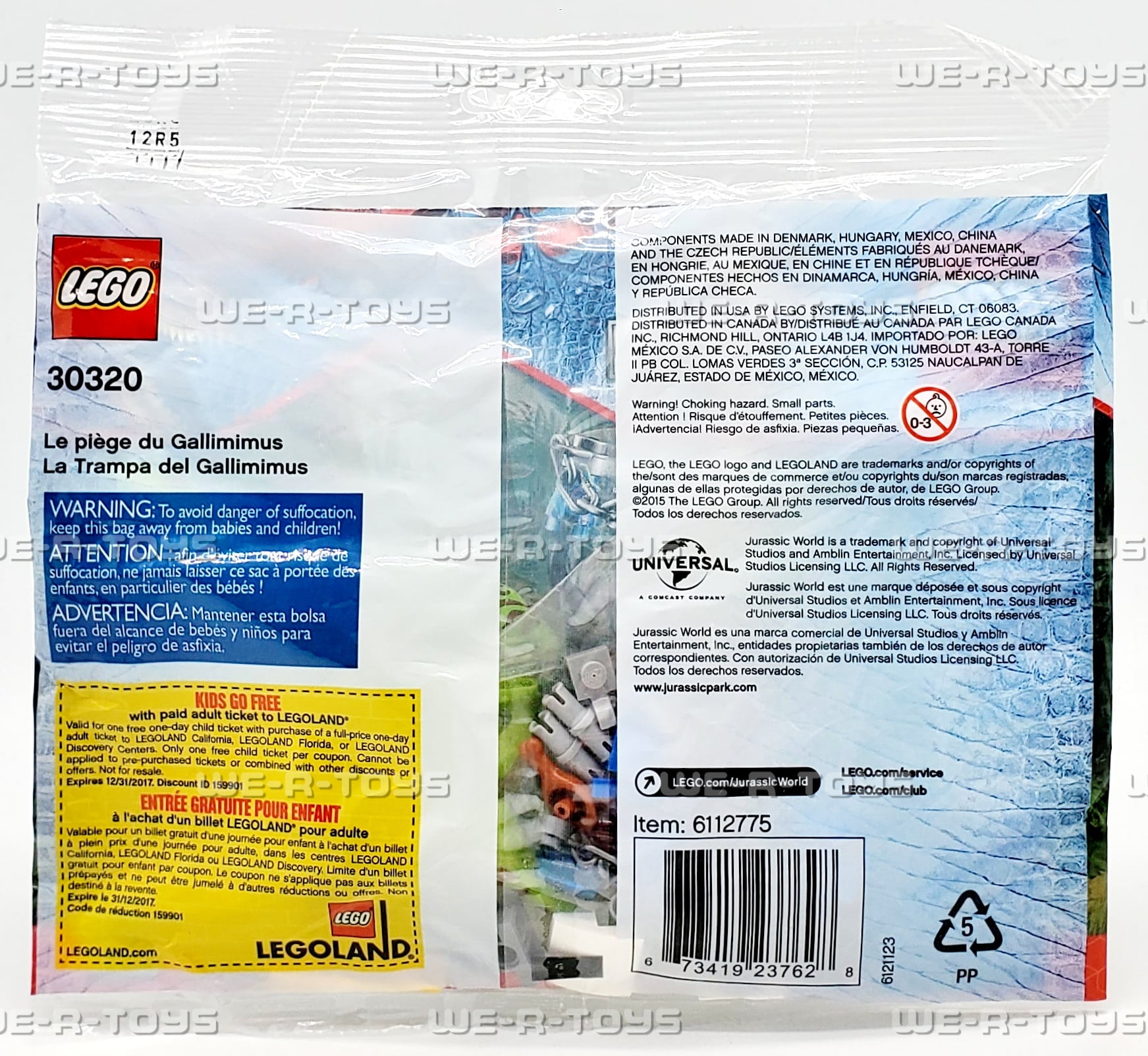 LEGO Jurassic World Gallimimus Trap Set (30320) Exclusive Polybag 29pcs