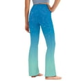 thumbnail image 5 of Gpaecead Girls' Leggings Cross Flare Pants Gradient Soft Stretchy High Waisted Pants for Kids Child Yoga Dance 2 Years Blue, 5 of 9