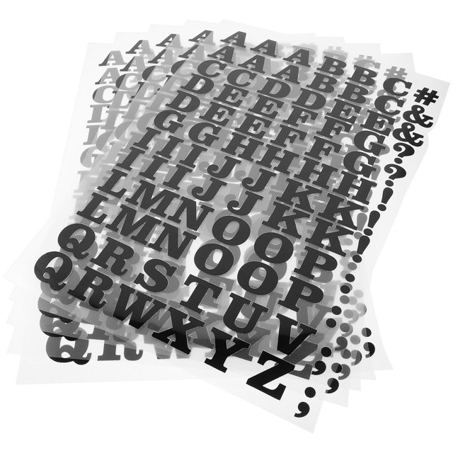 unbranded 5Ud Letras Para Planchar Negras Para Decorar Prendas Bolsas Y Libros Con Material Ligero