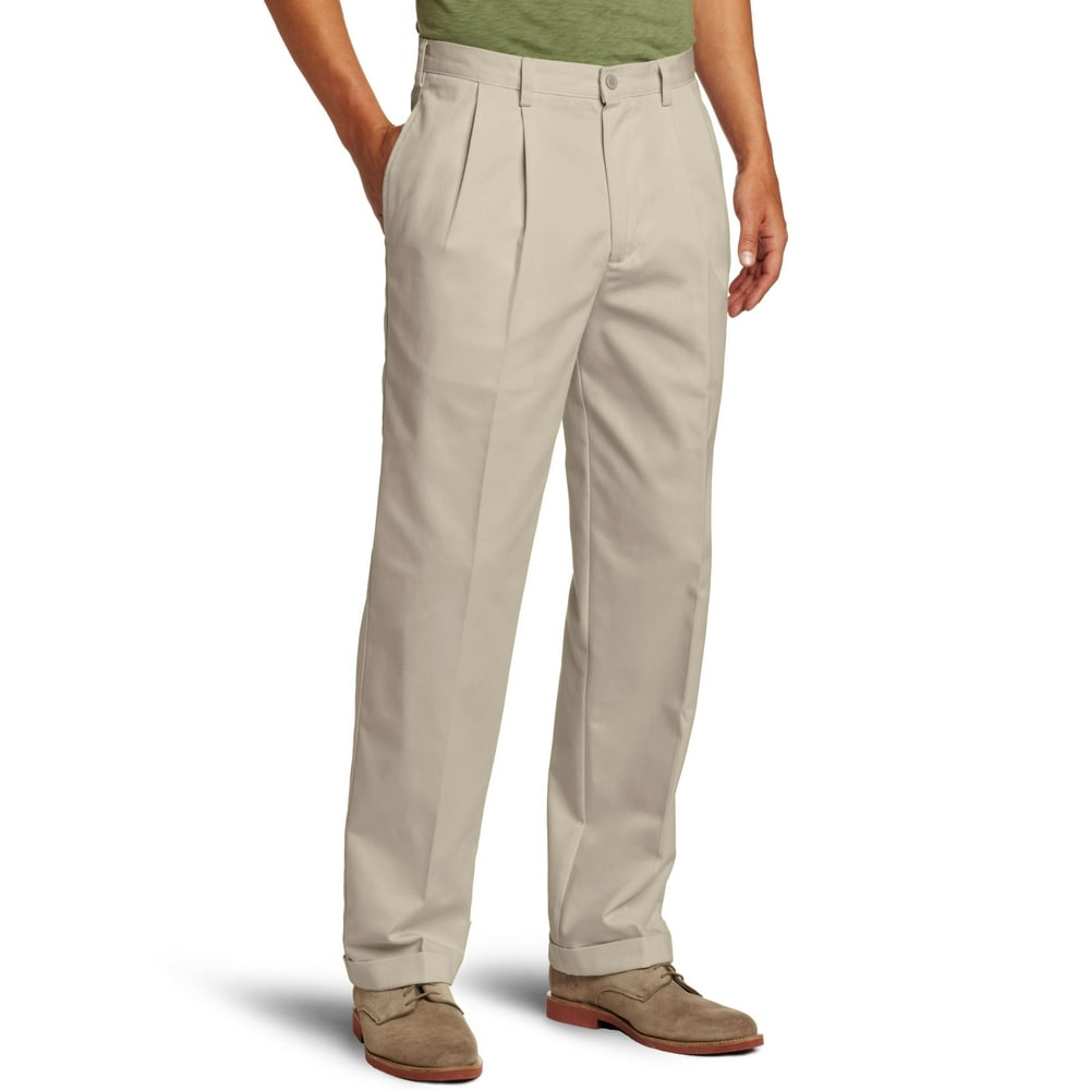 Download IZOD - Mens Pants 42x34 Pleated Front Cuffed Classic Fit ...