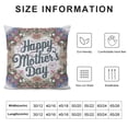 thumbnail image 6 of Nawypu Mother's Day Throw Pillow Covers 2pcs Happy Mother's Day Pillow Covers Tulips Floral Pillow Case Sofa Couch Living Room Bedroom Decortive Gift for Sofa Bed, Modern Couch Pillow Covers, 6 of 6