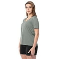 thumbnail image 4 of Athletic Works Women's Core Active Texture Knit Short Sleeve V-Neck T-Shirt, Sizes XS-XXXL, 4 of 8