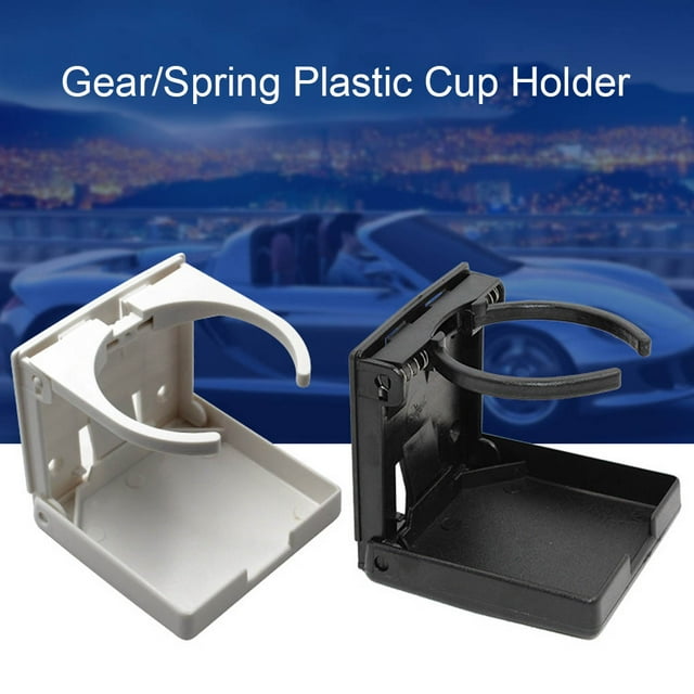Folding Cup Holder Universal Stable Bottle Bracket Vehicle RV Marine Boat Drinks Rack Modified Component Organization Fittings White Spring Adjustment