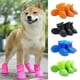 thumbnail image 1 of 4pcs Pet Waterproof Rainshoe Anti-slip Rubber Boot For Small Medium Large Dogs Cats Outdoor Shoe Dog Ankle Boots Pet Accessories, 1 of 4