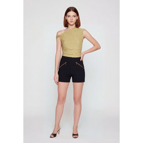 Women's Zip Detail Scuba Shorts