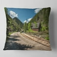 thumbnail image 2 of Designart Road in Chocholowska Valley - Landscape Printed Throw Pillow - 16x16, 2 of 5