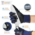 thumbnail image 4 of ANDANDA Cut Resistant Gloves Level 5, 3D Comfort Stretch Fit Cutting Gloves, PU Coated Work Gloves with Power Grip, Ideal Work Gloves for Men/Women Handle Glass, Sharp Metal, Blue(M),1Pair, 4 of 6