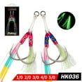 thumbnail image 5 of 1Pairs 1/0-5/0 Sea Trolling Fish Tackle Double Eyes Jig Fishhooks Fishing Assist Hooks Jigging Hook 3/0, 5 of 8