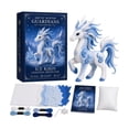 thumbnail image 3 of Embroidery Kit, Christmas Decorations for Home, Hand Sewing Kit, Snowflake Decorations Project Set, Fantasy Ocean Series Ice Kirin Patchwork Package Comes with Embroidery Needles, 3 of 7