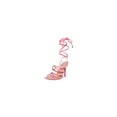 thumbnail image 5 of Steve Madden Bella Pink Open Toe Stiletto Heel Detailed Lace Up Fashion Heels (Pink, 11), 5 of 8