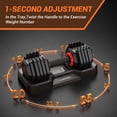 thumbnail image 4 of CuisinSmart Adjustable Dumbbell Set 25lbs, Fast Weight Adjustment with Anti-Slip Handle & Tray, Home Gym Strength Training Equipment for All Fitness Levels, 4 of 9